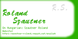 roland szautner business card